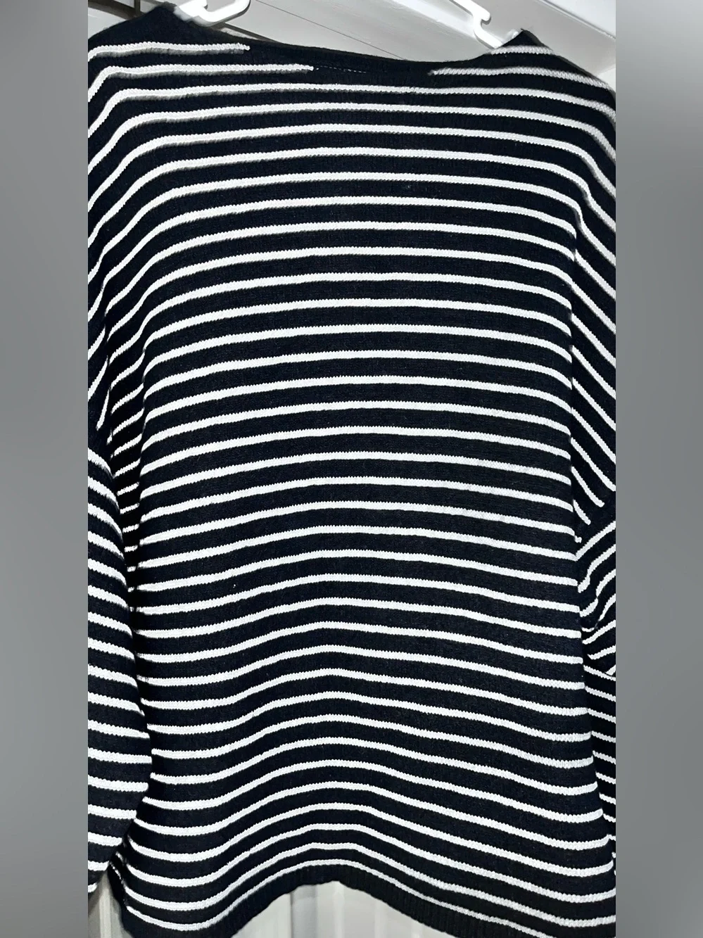Classic Navy and White Striped oversized unisex lrg all saints boxy fit Sweater